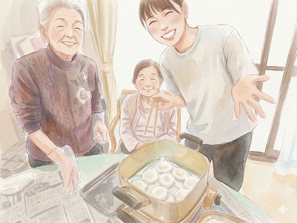 なづな　一緒に料理